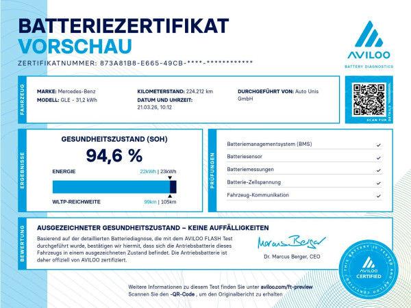 Buy Mercedes-Benz GLE 350 de 4Matic | AMG | Burmester | 1.Hand VAT from Germany, price 31900 €| photo №31 | AutoUnis.de in Germany